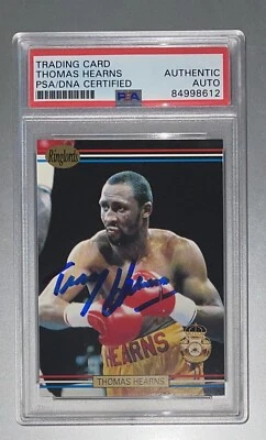 Thomas “Hitman” Hearns Autograph Signed 1991 Ringlords Card - PSA/DNA - Image 1 of 2