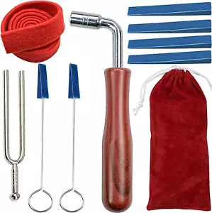 Piano Tuning Kit Professional Wrench Hammer Rubber Mutes Set Including 9 Pcs - Picture 1 of 12