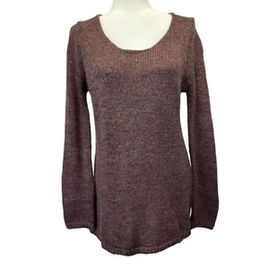 Soft Surroundings Alpaca Wool Sweater Slouchy Cozy Mauve Size PM Tunic - Picture 1 of 9
