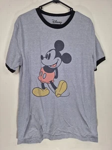 Vintage Disney Mickey Mouse Classic Stand Character T-Shirt Top Size M Grey - Picture 1 of 4