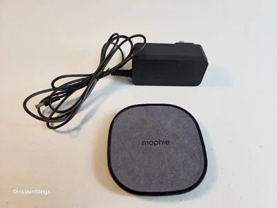 mophie - 15W Wireless Charging Pad - Black - Image 1 of 3
