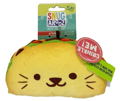 SnugArooz #TACOCAT Crinkle Squeaky Dog Chew Toy - Suggle, Cuddle, Play, NEW - Image 1 of 2