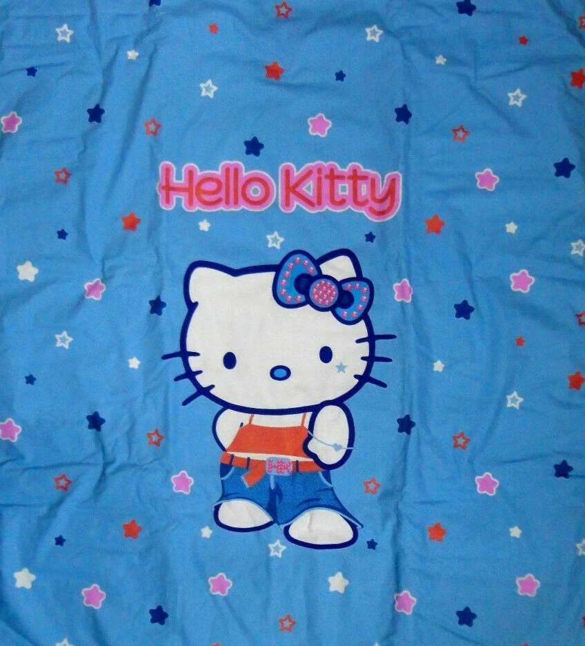 PLAID GABEL HELLO KITTY JEANS 130X160 CM MOTIVO PIAZZATO HELLO KITTY IN PILE - Immagine 1 di 4