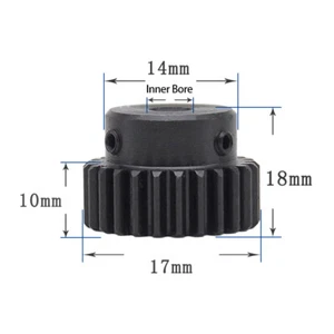 Mod 1 Steel Spur Gear 15 Tooth Bore 4/5/6/7/8mm Transmission Pinion with Screw - Picture 1 of 6