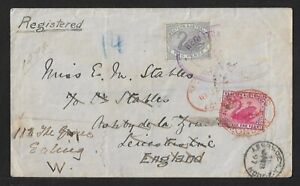 WESTERN AUSTRALIA TO UK 1d & 2d ON COVER 1897