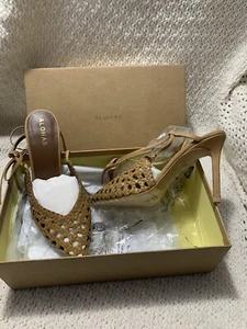 NIB 🌺 RARE Alohas Sandals Women Sandstorm Camel Size 7 Heels Shoes Brown $230 - Picture 1 of 14
