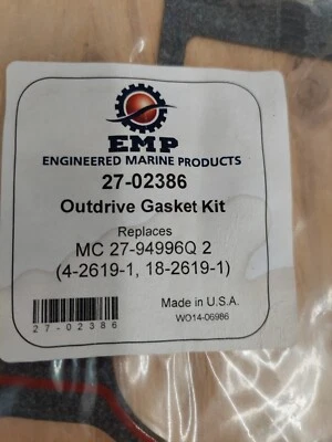 EMP Outdrive Gasket Kit PN 27-02386 (1983 AND LATER MERCURY TRANSOMS) - Image 1 of 3