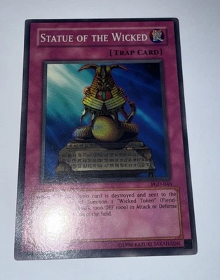 Yugioh Statue of the Wicked PGD-046 Super Rare Unl Original Print (NM) - Image 1 of 2