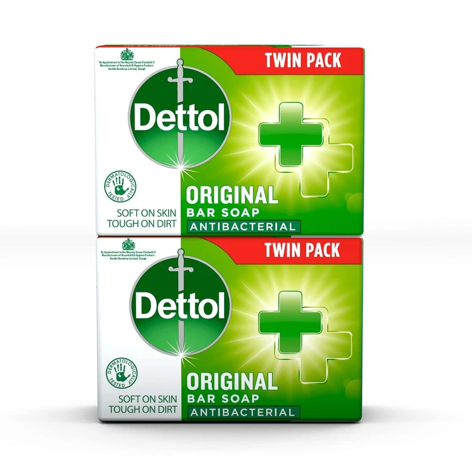 Dettol Antibacterial Soap Twin Pack 2x100g – Kills Germs Original Scent