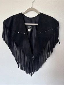 Arella Leather And Sportswear Shoulder Covering With Fringe Sueded - Picture 1 of 6