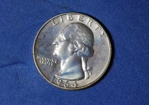 1964- Washington Quarter Dollar #P30089 - Picture 1 of 2