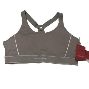 SwissBrand Racerback Sports Bra womens activewear top L padded bra New. - Bild 1 von 7