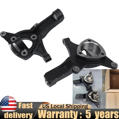 Pair 4.5" Lift Spindles Knuckles For 07-17 Chevy Silverado GMC Sierra C1500 2WD - Image 1 of 4