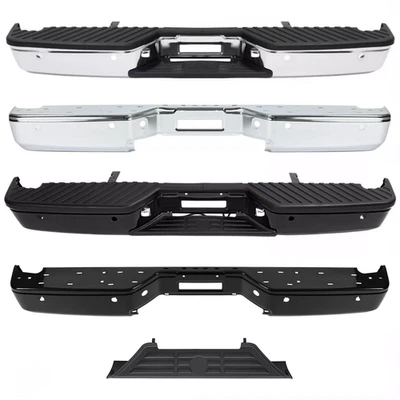 Chrome/ Black Rear Step Bumper Assembly/ Face Bar For Nissan Titan 2004-2015 Foto 1 de 4