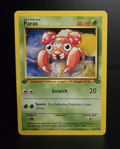 Pokémon TCG - PARAS - 1. Edition - 59/64 - WOTC - JUNGLE (1999) - VINTAGE - MP - Bild 1 von 2