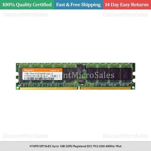 HYMP512R724-E3 Hynix 1GB DDR2 Registered ECC PC2-3200 400Mhz 1Rx4 - Picture 1 of 1