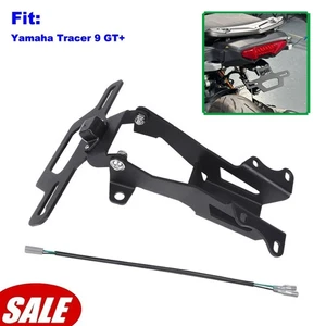 For 23-24 Yamaha Tracer 9 GT+ Adjustable Tail Tidy License Plate Holder w/ Light - Picture 1 of 24