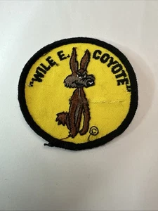 Vintage Wile E Coyote Patch 3" rund bestickt Straßenläufer, Riss, Verschleißbilder!! - Bild 1 von 4