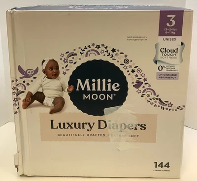 Millie Moon Luxury Disposable Diapers, Size 3, 144 Count - Image 1 of 4