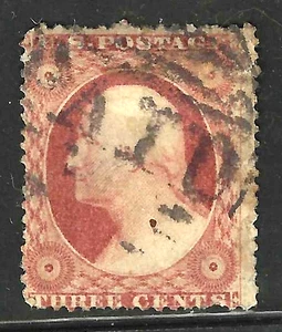Sc #26 PAID Fancy Cancel 3 Cent Washington 1857-1861 US 50B12 - Bild 1 von 2