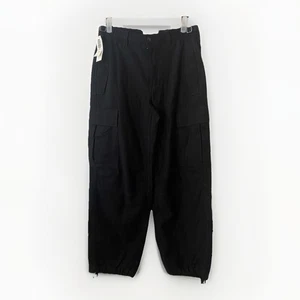 ARITZIA Womens Supply Cargo Pants Size 4 TNA Black Wide Leg Cinch Ankle Utility - Picture 1 of 4