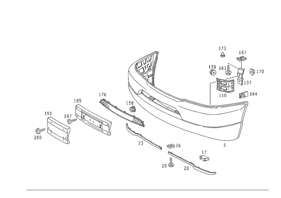 Genuine Mercedes-Benz Impact Absorber 163-885-13-37 - Image 1 of 1