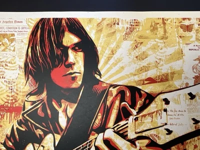 Shepard Fairey Neil Young Leinwandbild RAR Obey - Bild 1 von 4