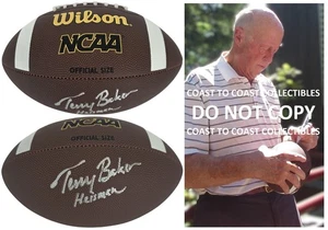 Terry Baker Signed Football Proof COA Autographed Oregon State Beavers Heisman - Picture 1 of 4