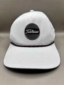 Gorra Titleist Cuerda de Golf Gorra SnapBack Parche de Goma Blanco Bandera Logo Exterior Informal - Imagen 1 de 8