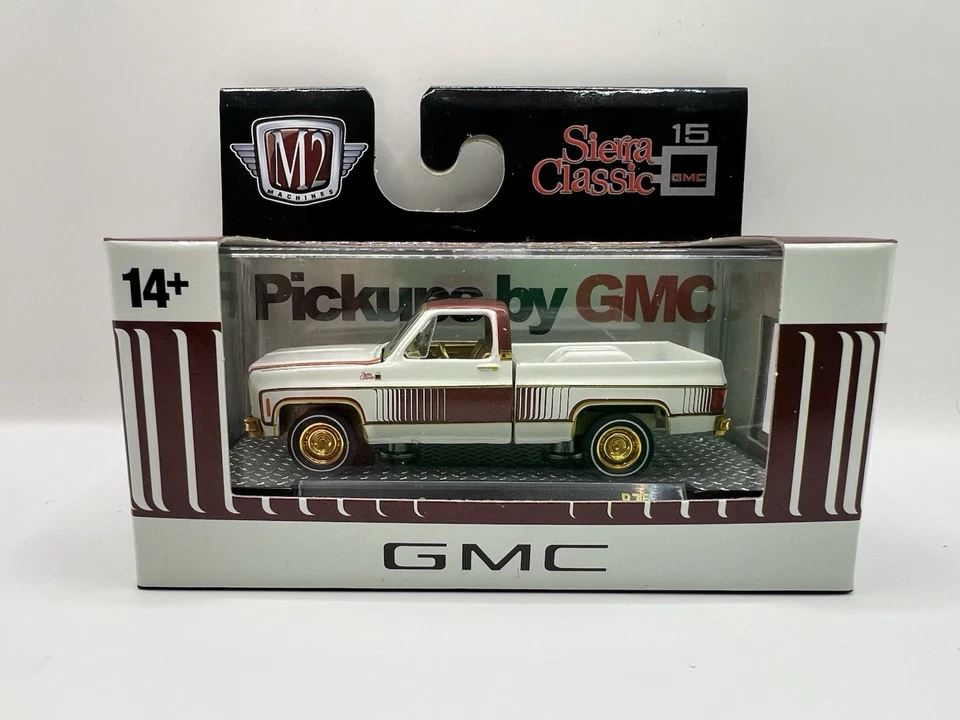 M2 Machines 1976 GMC Sierra Grande 15 Pickups By GMC White/Red CHASE!! - Image 1 of 4