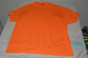 2XL Orange Plain Crewneck Shirt Gildan Made In Nicaragua - Picture 1 of 2