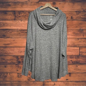 St. John's Bay Grey Heather Scoop-neck Sweater 4X - Picture 1 of 4