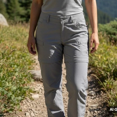 Pantalones de senderismo convertibles The North Face para mujer talla 16 gris nailon piernas con cremallera Foto 1 de 4