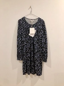 Diane Von Furstenberg Noelle Silk/Cotton Long Sleeve Dress, Size M - NWT - Picture 1 of 8