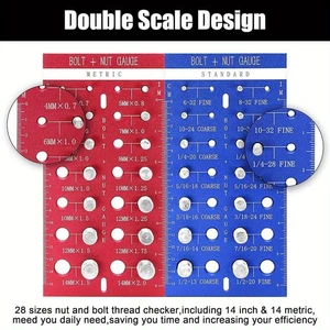 Compact and Convenient 28 Nut and Bolt Thread Checkers for Professionals - Picture 1 of 12