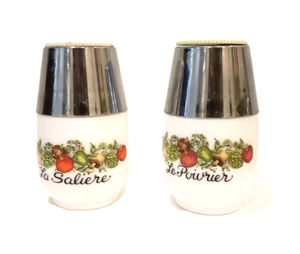 Vintage Spice Of Life Salt & Pepper Shakers Milk Glass Pair Westmoreland 1960's - Picture 1 of 18