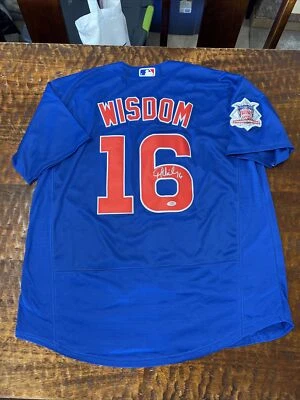 Patrick Wisdom Signed Chicago Cubs Jersey PSA DNA Coa Autographed - Image 1 of 4
