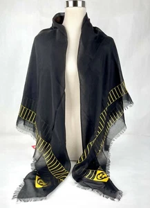 Gucci Pittsburgh Pirates Black Yellow Modal Silk Scarf Shawl 535071 1075 - Picture 1 of 11