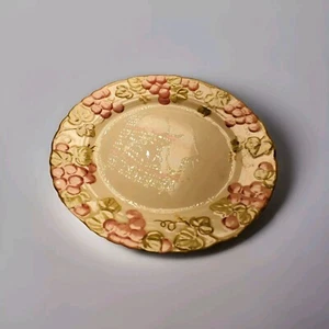 Poppytrail 10.5” Dinner Plate “VTG Pink” Metlox Sculptured Grapes Floral USA - Picture 1 of 3