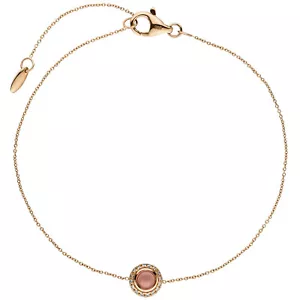 JOBO Armband 585 Gold Rotgold 1 Turmalin Cabochon pink 16 Diamanten Brllanten 20 - Bild 1 von 1
