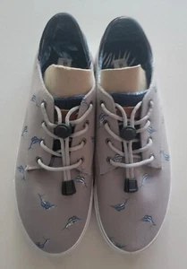 New Tommy Bahama Men's Dune Drifter Grey Sneaker Marlin Size 11 No-Tie Laces - Picture 1 of 4