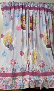 Franco Kids Window Drapes Set 39 x 64 Disney Frozen Princesses Pink Purple Blue - Picture 1 of 11