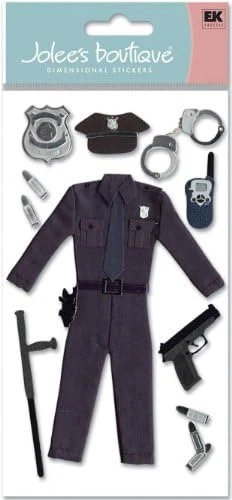 Pegatinas dimensionales Jolee's Boutique ~ oficial de policía 12 piezas Foto 1 de 1