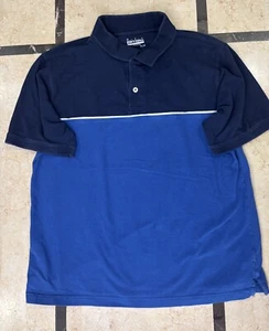 Polo Golf Uomo Basic Editions Camicia Media Collo Blu - Foto 1 di 7