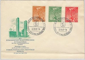 45738 - GERMANY - POSTAL HISTORY - Special postmark on Cover 1952 OLYMPIC GAMES - Picture 1 of 1