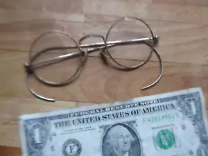 Unusual Antique c1920 JOHN LENNON ROUND EYEGLASSES, Optical, Costume, Halloween - Picture 1 of 6