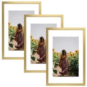 16x24 Picture Frame Display 12x18 with Mat Horizontal Vertical Wall Poster Frame - Picture 1 of 8
