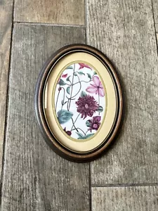 M&S St Michael Spring Bouquet Gillian Were Framed Oval Gold Edge Frame Picture - Picture 1 of 18
