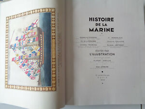HISTOIRE DE LA MARINE Toudouze 1939 L'illustration ALBERT SEBILLE Livre Reliure