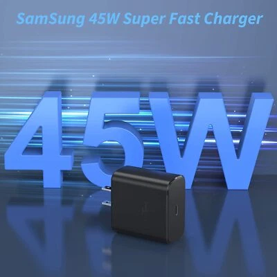 45W USB-C Super Fast Charger 45 Watt For Samsung Galaxy Note20 S23 S21 S24 Ultra - Image 1 of 4